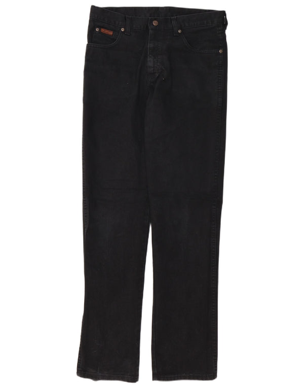 Jeans dritti da uomo Wrangler Ohio W32 L34 cotone nero