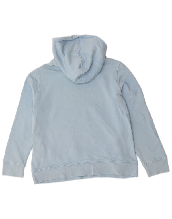 Felpa con cappuccio grafica da donna Adidas UK 14 grande cotone blu