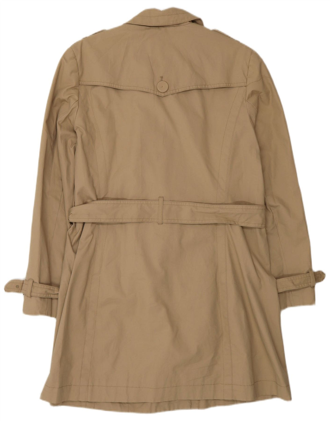 Trench autografato da donna Marks & Spencer UK 14 grande cotone beige