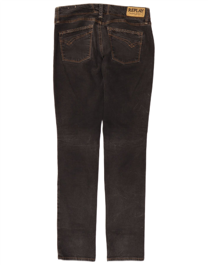 Jeans slim da donna Replay W29 L34 cotone grigio