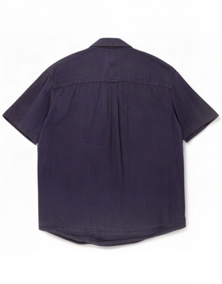 Camicia da uomo a maniche corte vestibilità regolare Fat Face XL Lino blu navy