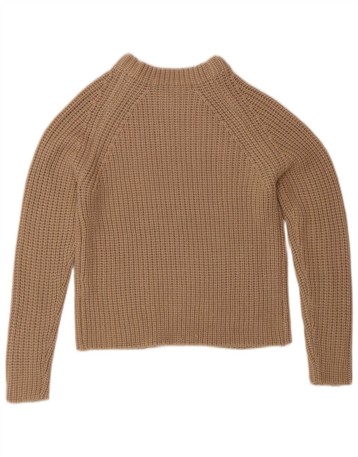 Maglione corto girocollo da donna Zara UK 8 piccolo Beige