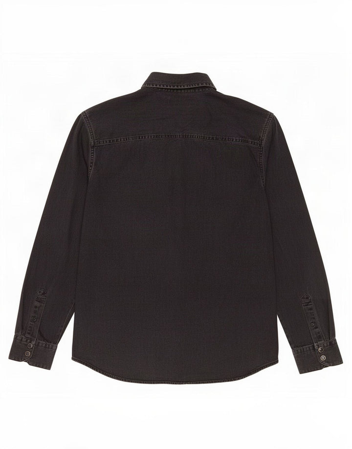Camicia di jeans da uomo Jack & Jones grande in cotone nero