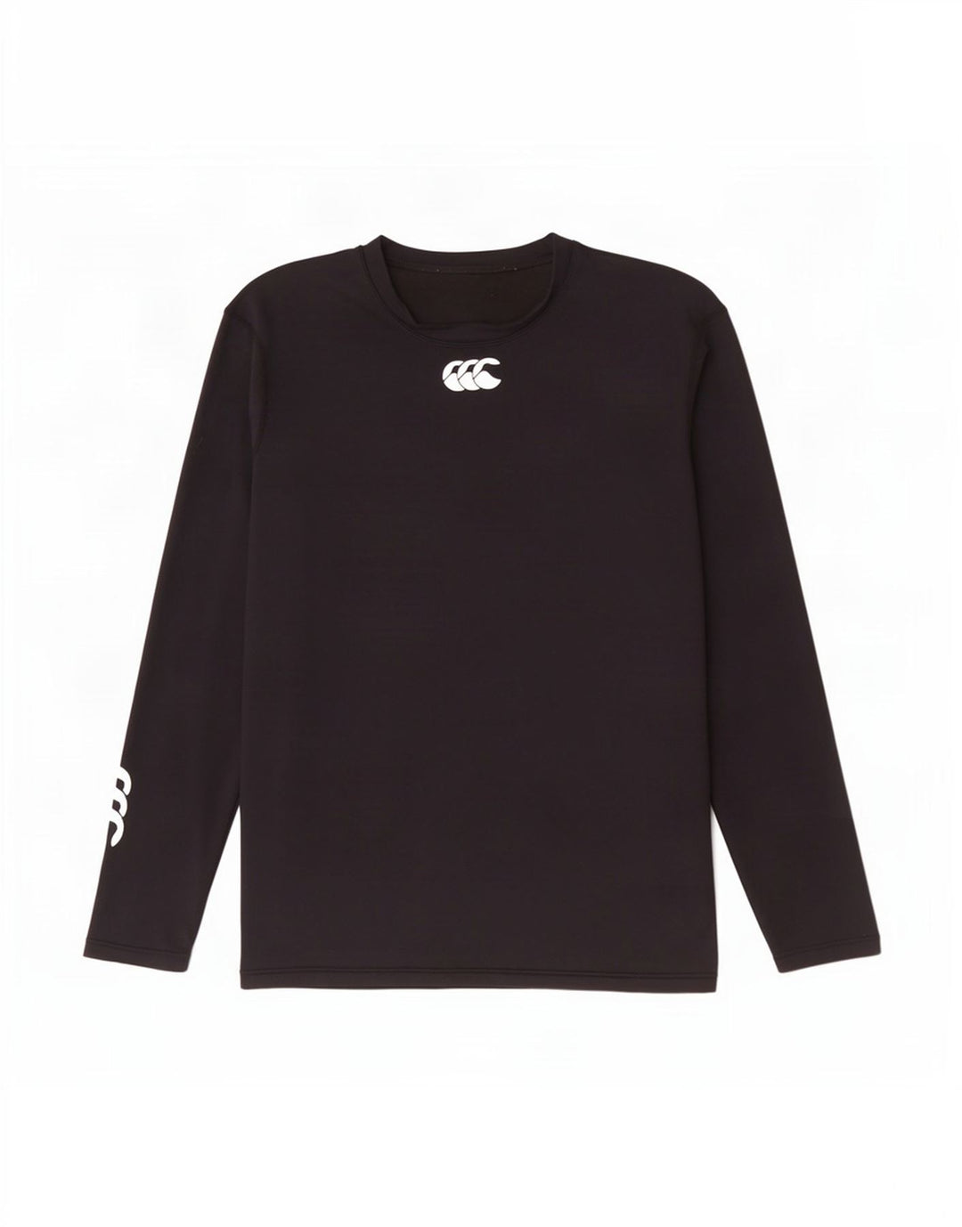Canterbury Top grafico da uomo a maniche lunghe piccolo in nylon nero