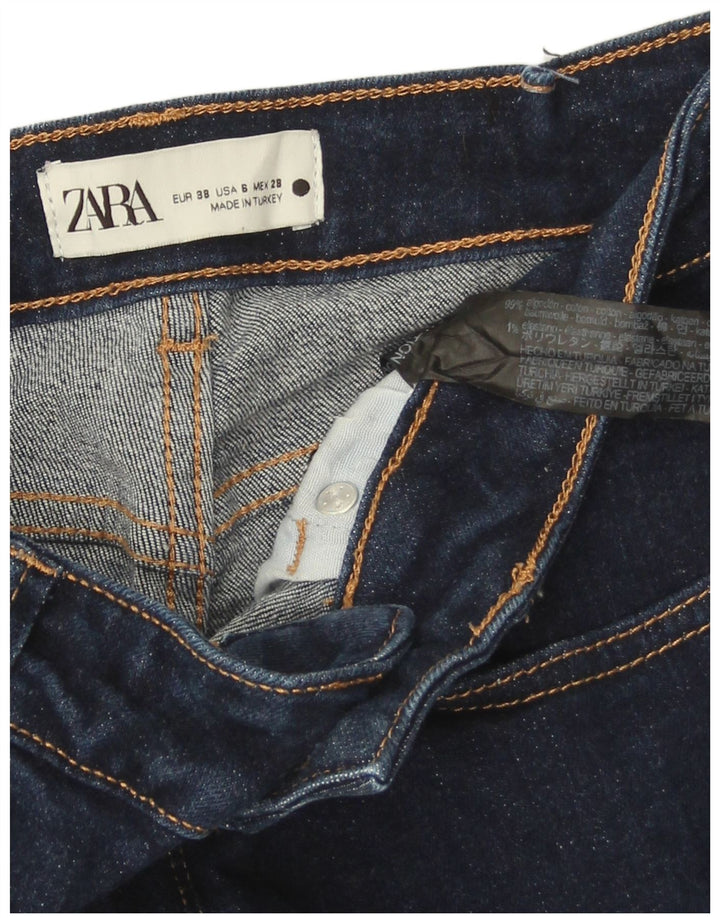 Jeans Bootcut da donna Zara EU 38 Small W28 L29 Cotone blu navy
