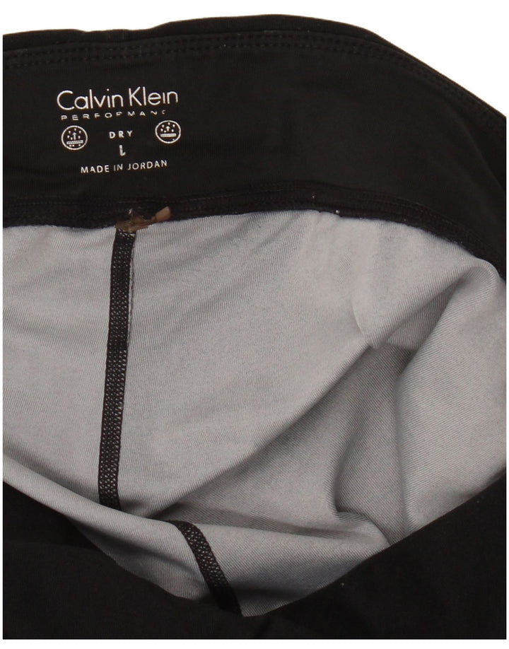 Leggings da donna Calvin Klein UK 14 Large Nero geometrico