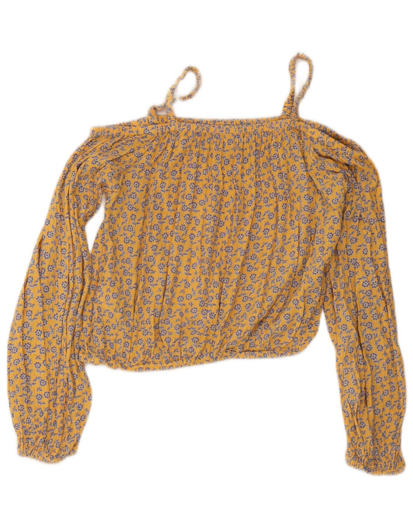 Top corto per ragazze Marks & Spencer con spalle scoperte 12-13 anni Arancione floreale