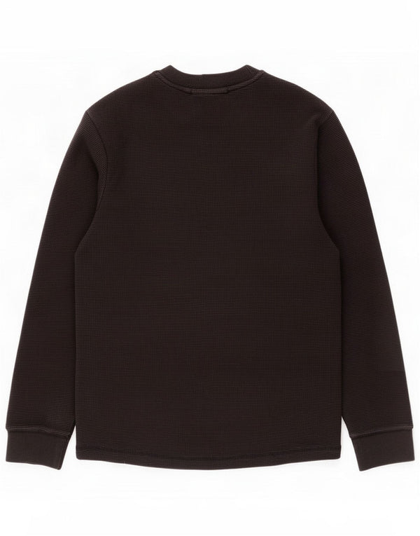 Calvin Klein Jeans Top grafico da uomo a maniche lunghe in cotone nero medio