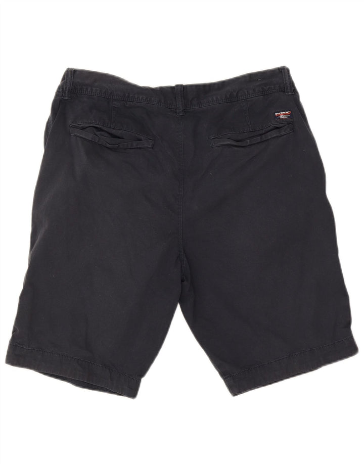 Pantaloncini chino da uomo Superdry W32 cotone blu navy medio
