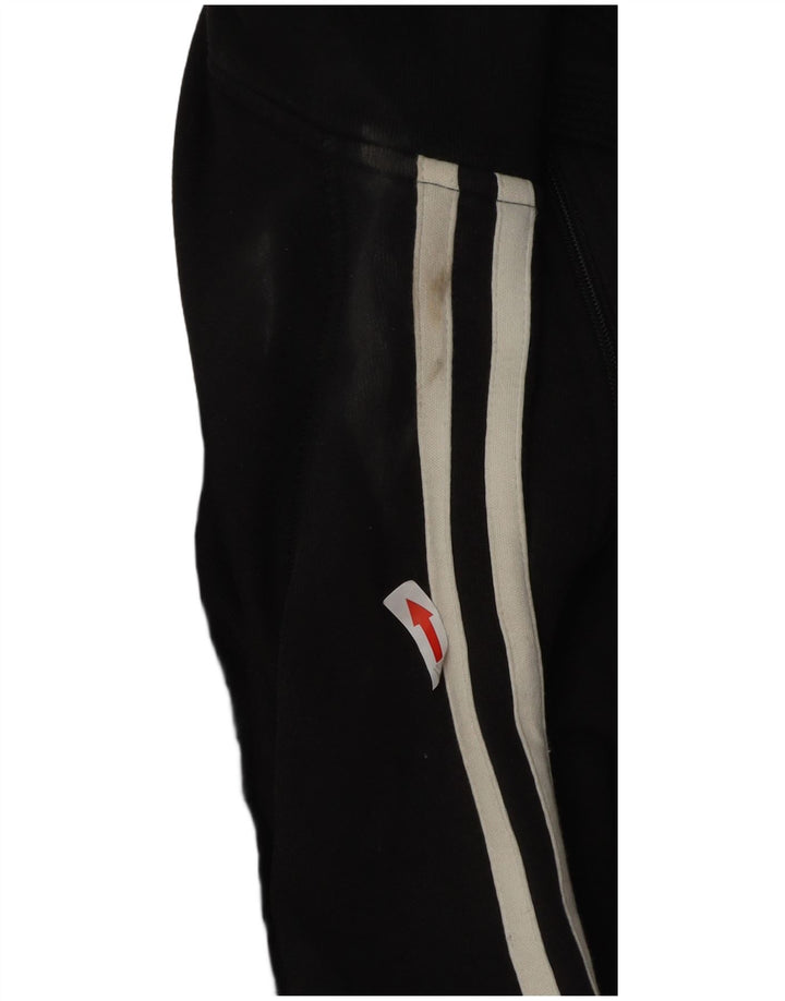 Maglione con cappuccio e zip Adidas da uomo grande in cotone nero