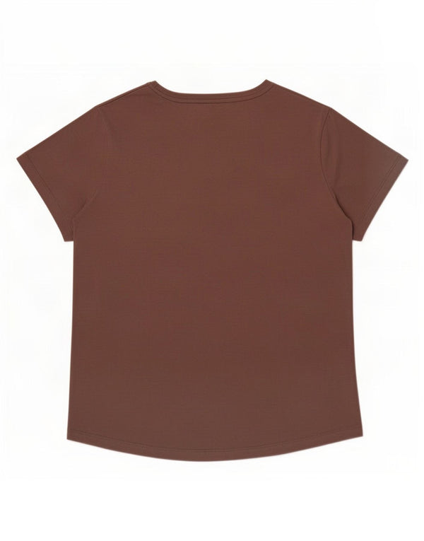 T-shirt da donna Puma UK 14 grande in cotone marrone