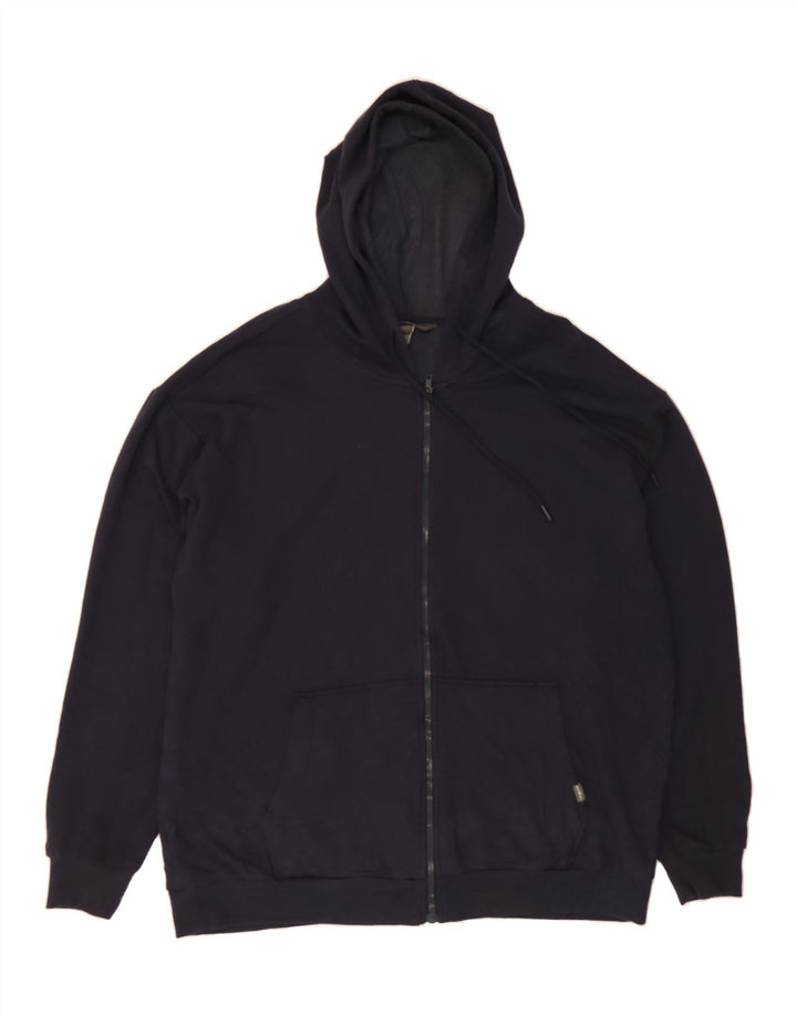 EDDIE BAUER Mens Zip Hoodie Sweater XL Navy Blue Viscose Vintage Eddie Bauer and Second-Hand Eddie Bauer from Messina Hembry 