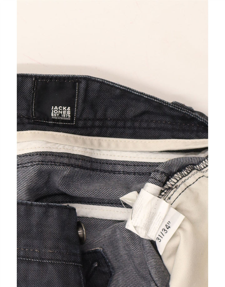 JACK & JONES Mens Straight Jeans W31 L34 Navy Blue Cotton Vintage Jack & Jones and Second-Hand Jack & Jones from Messina Hembry 