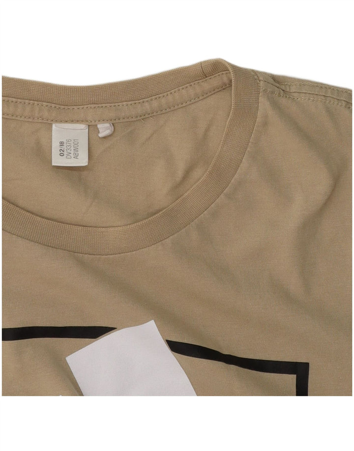 Maglietta grafica da uomo Adidas Top grande beige