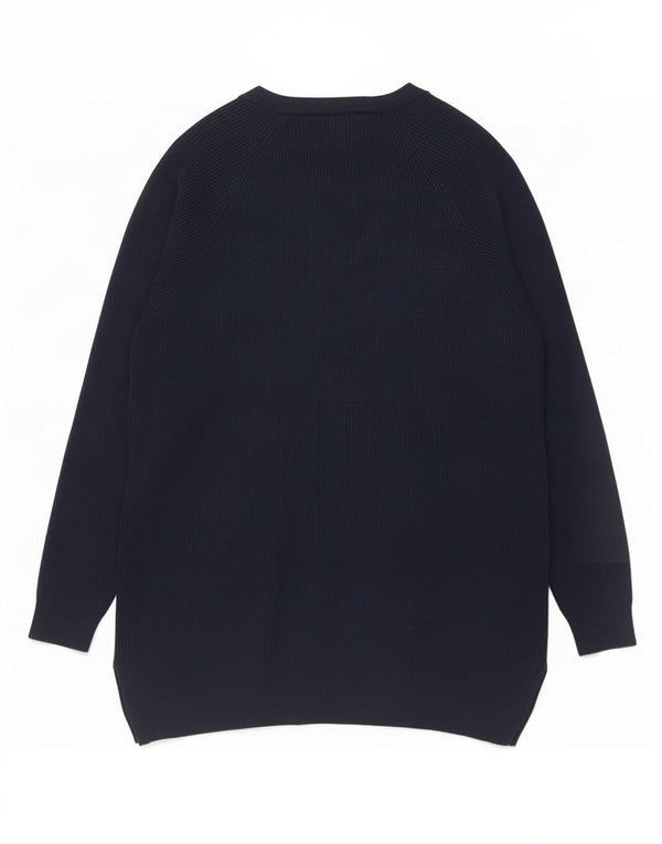 Maglione cardigan aperto da donna Marks & Spencer UK 14 Viscosa blu navy medio