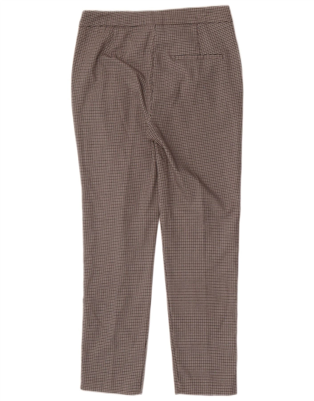 Pantaloni chino slim da donna Zara medi W28 L27 poliestere pied de poule grigio