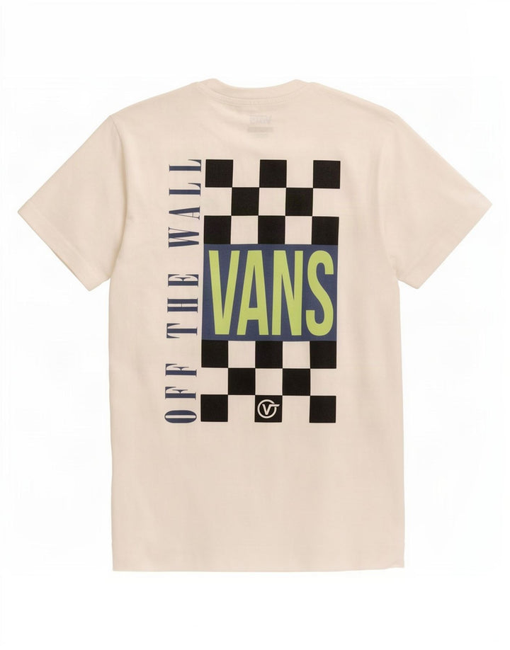 T-shirt grafica da uomo Vans Top piccola in cotone bianco