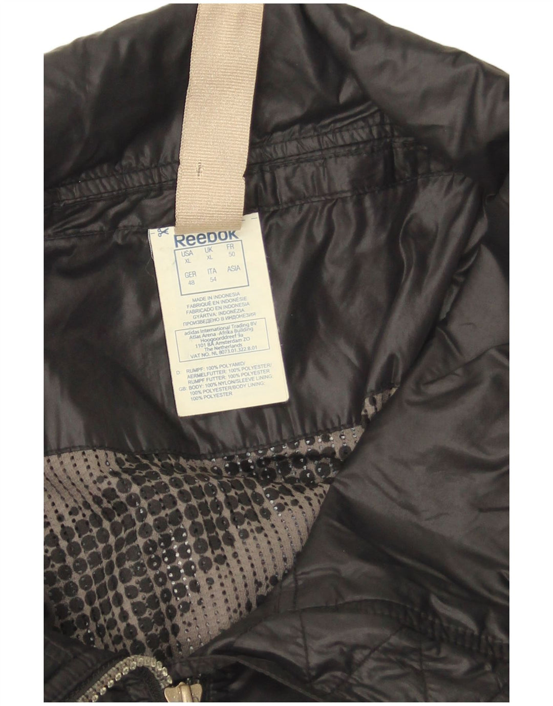 Giubbotto bomber da uomo Reebok UK 42 XL nylon nero