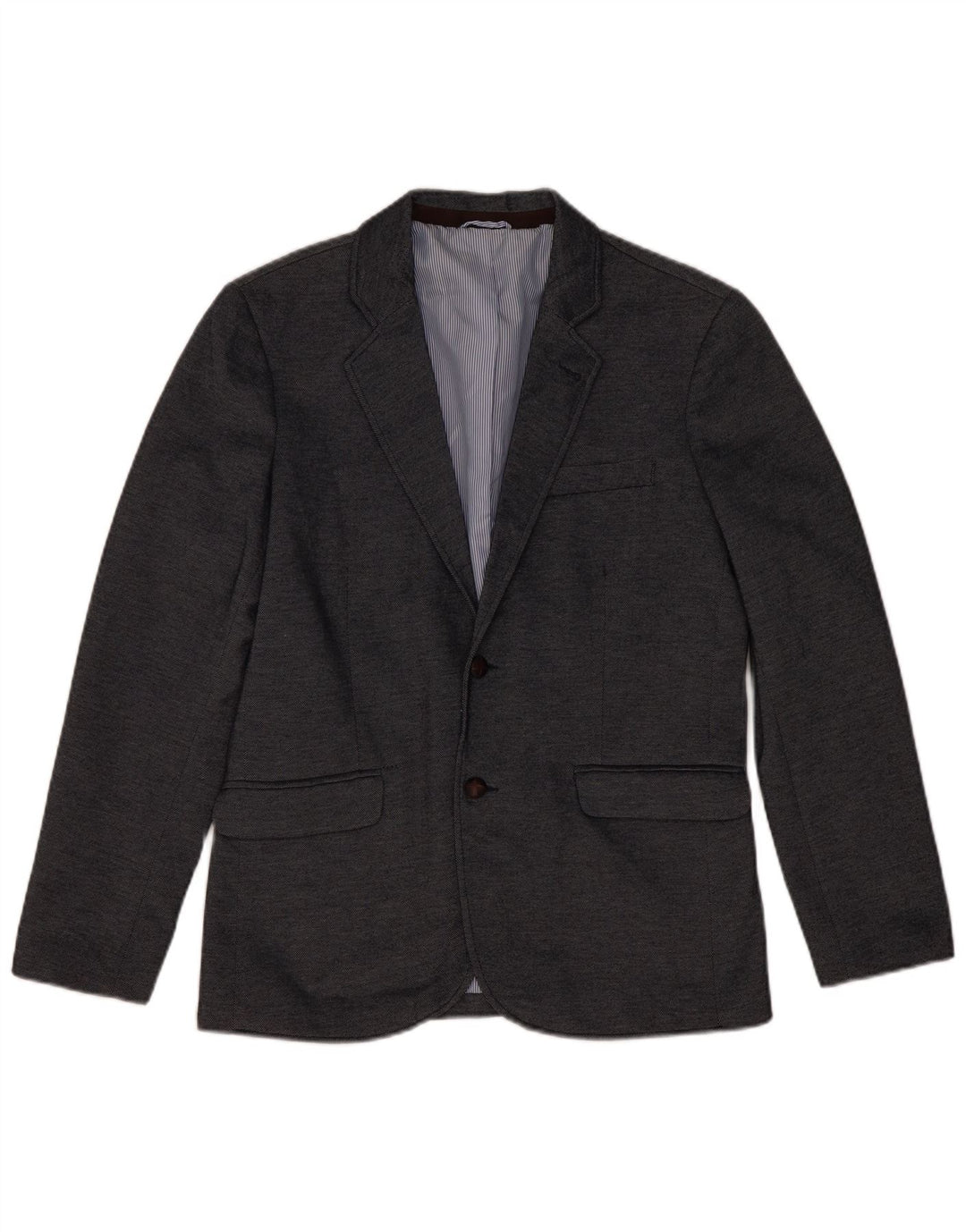 ZARA Giacca Blazer a 2 Bottoni da Uomo EU 48 Poliestere Grigio Medio