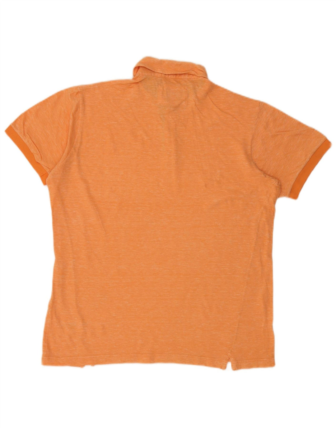 Polo da uomo Boggi Large in cotone screziato arancione