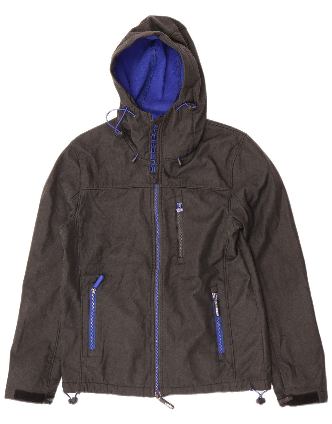 Giacca a vento con cappuccio da uomo Superdry The Windtrekker UK 38 Grigio medio