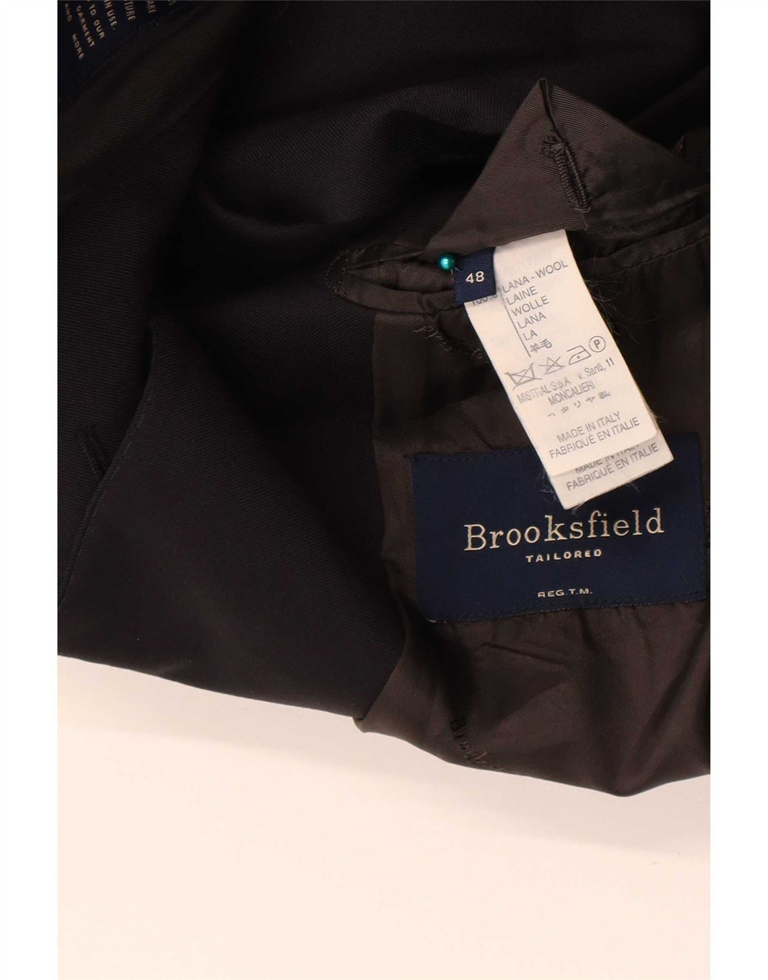 Giacca blazer a 3 bottoni da uomo Brooksfield IT 48 lana nera media
