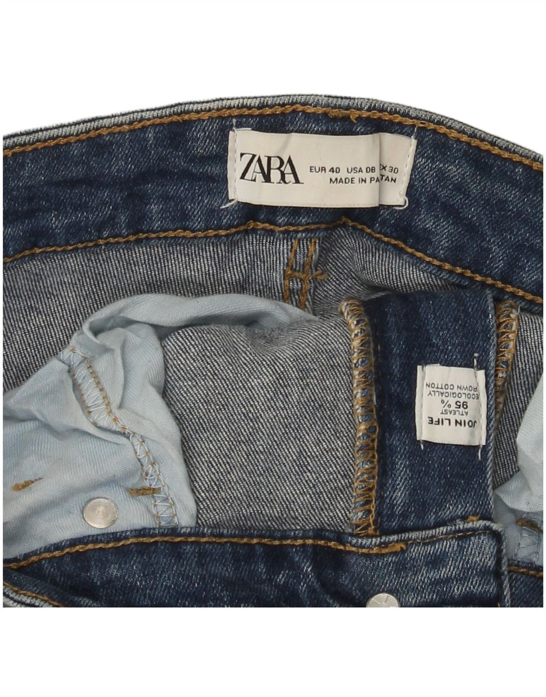 Jeans Bootcut da donna Zara EU 40 medio W30 L26 cotone blu