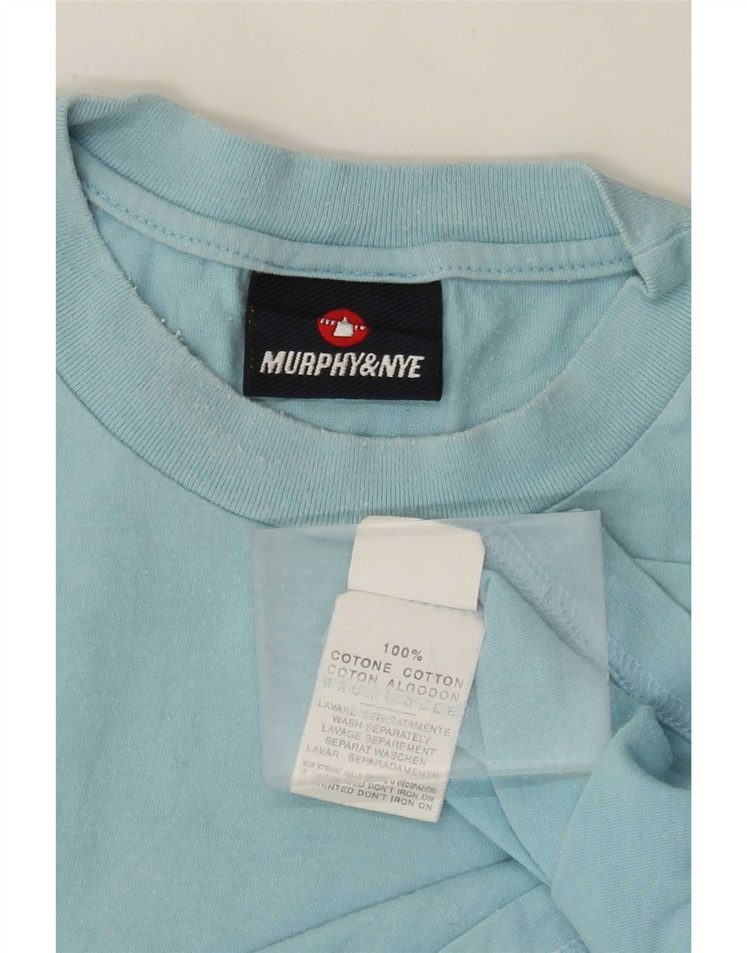 T-shirt grafica da uomo Murphy & Nye Top grande in cotone blu