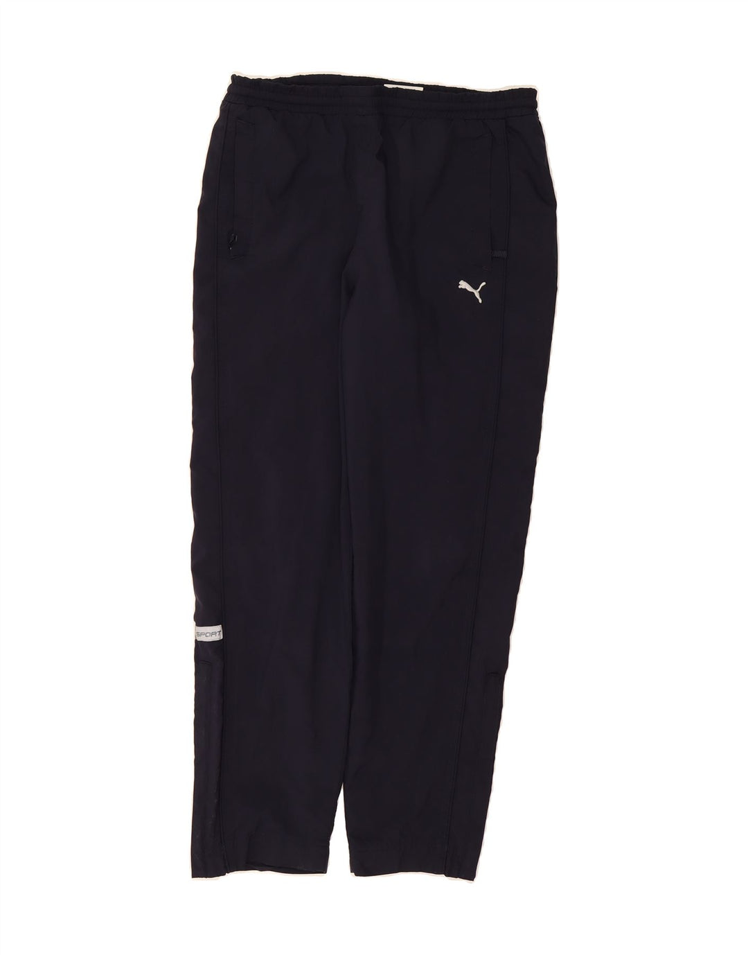 PUMA Womens Tracksuit Trousers UK 10 Small Navy Blue Polyester Vintage Puma and Second-Hand Puma from Messina Hembry 