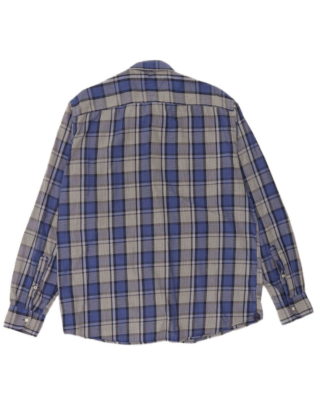 TOMMY HILFIGER Mens Regular Fit Flannel Shirt XL Blue Check Cotton