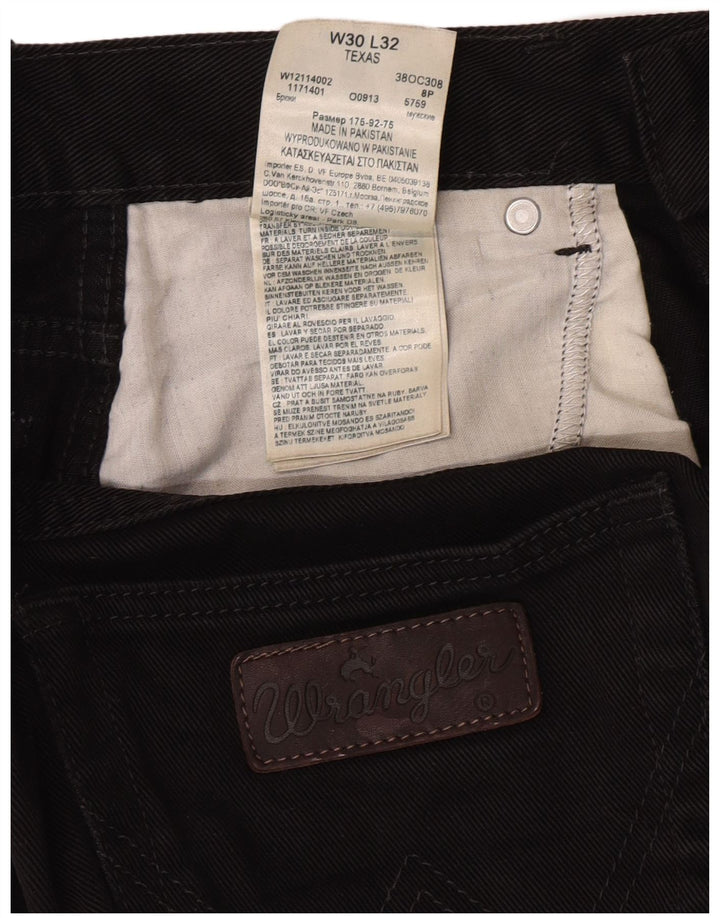 Jeans dritti da uomo Wrangler Texas W30 L32 cotone nero