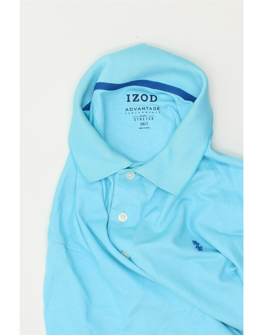 IZOD Mens Stretch Polo Shirt 2XL Blue Cotton Vintage Izod and Second-Hand Izod from Messina Hembry 