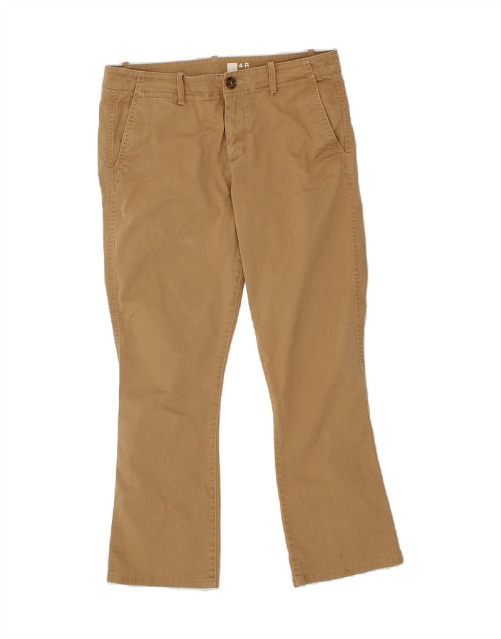 GAP Womens Bootcut Cropped Trousers US 4 Small W27 L25  Brown Vintage Gap and Second-Hand Gap from Messina Hembry 