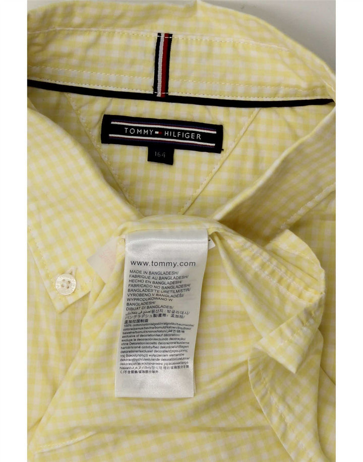 Camicia da bambino Tommy Hilfiger 14-15 anni in cotone a quadretti giallo