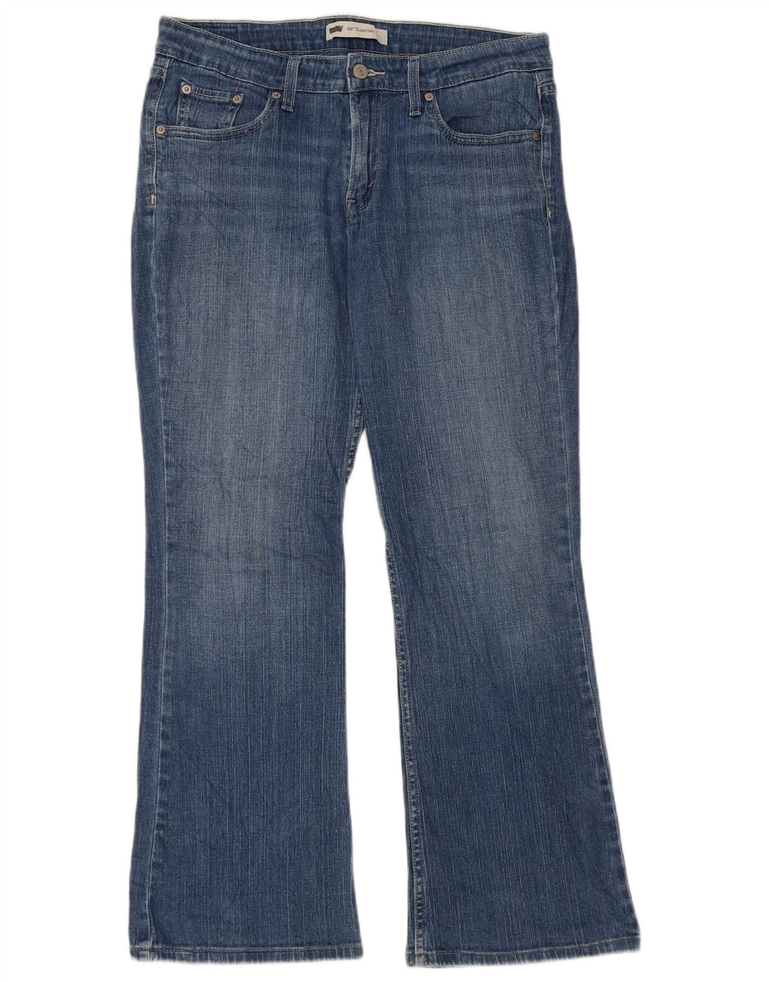 Levi's Donna 518 Jeans Bootcut Super Low W30 L30 Cotone Blu