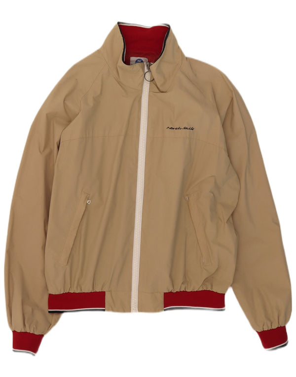 Giacca antipioggia da uomo North Sails UK 42 XL Nylon color block beige