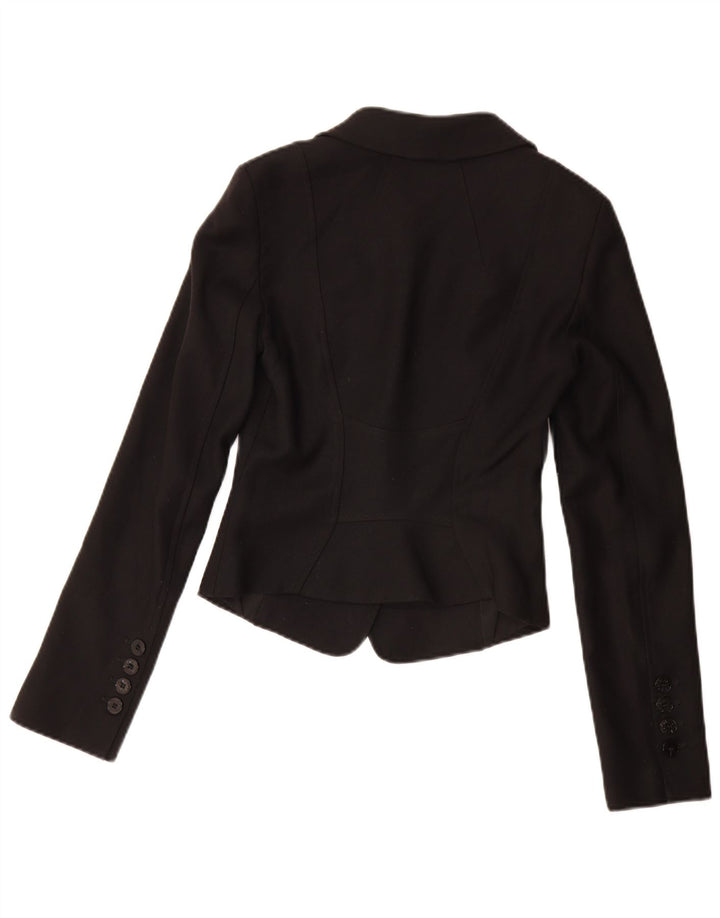 Giacca Blazer 4 Bottoni Donna Patrizia Pepe IT 40 Small Nera Lana