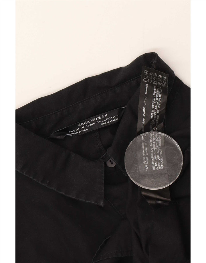 Camicetta oversize da donna Zara UK 10 piccola in cotone nero
