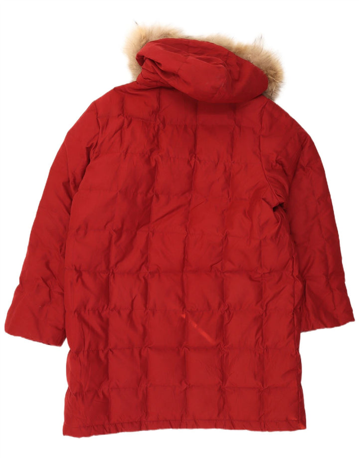 BRUGI Cappotto imbottito oversize con cappuccio da donna IT 50 XL Poliestere rosso