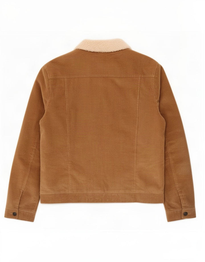 Giacca da uomo in velluto a coste Zara UK 40 Large marrone color block