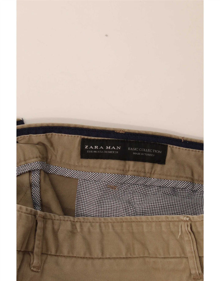Pantaloni chino slim da uomo Zara EU 40 medi W31 L31 kaki