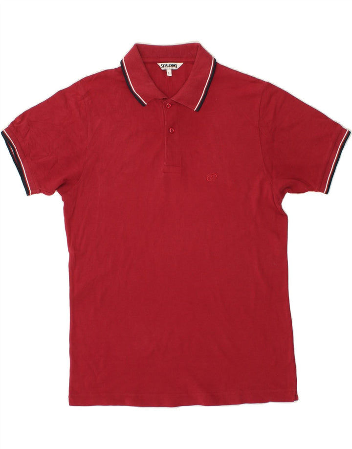 SPALDING Mens Polo Shirt Large Red Vintage Spalding and Second-Hand Spalding from Messina Hembry 