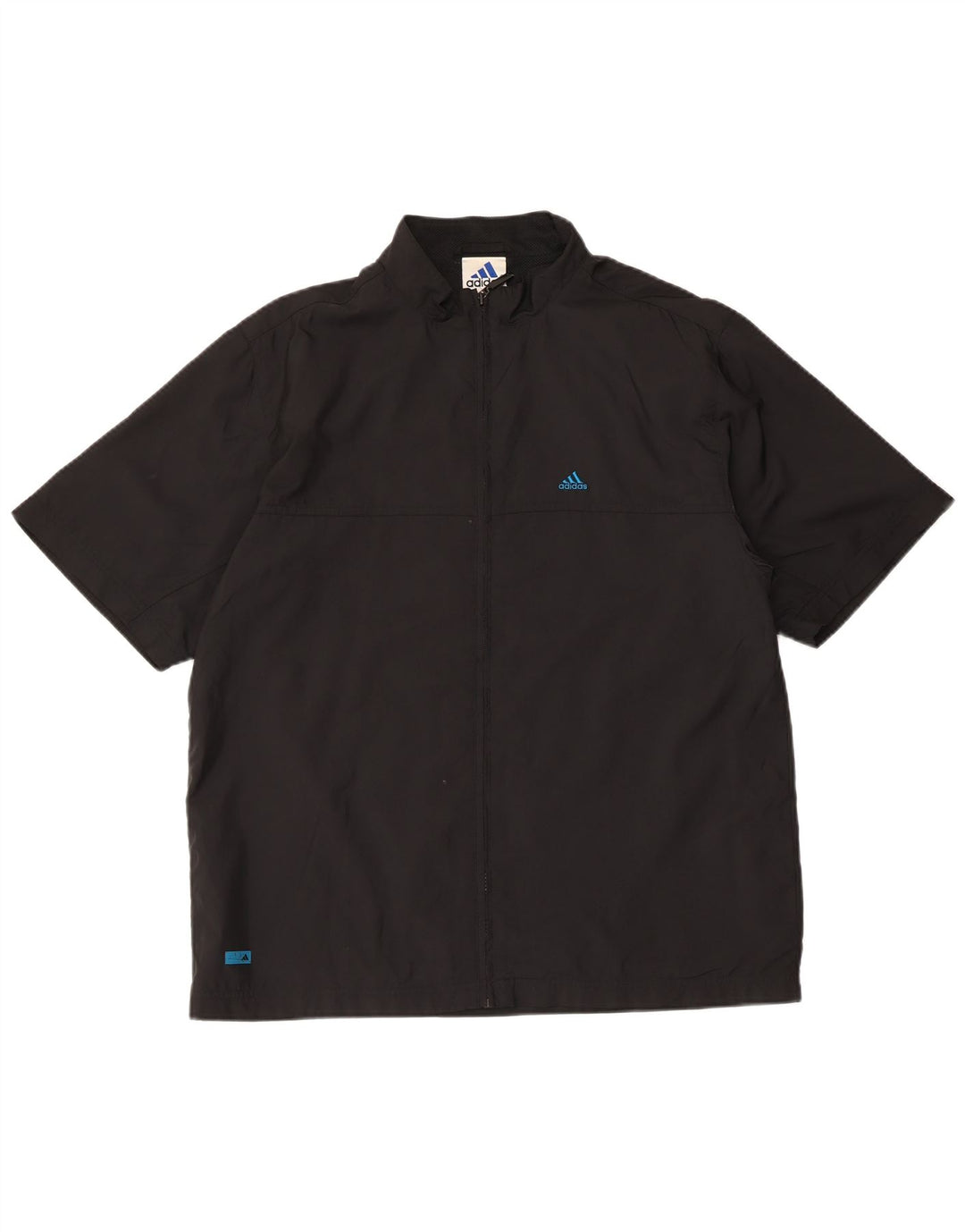 Giacca da ginnastica da uomo a maniche corte Adidas piccola in poliestere nero