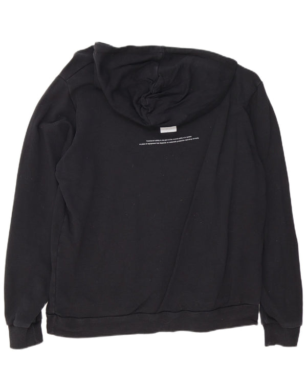 Felpa con cappuccio grafica da uomo Trussardi Jeans grande in cotone nero