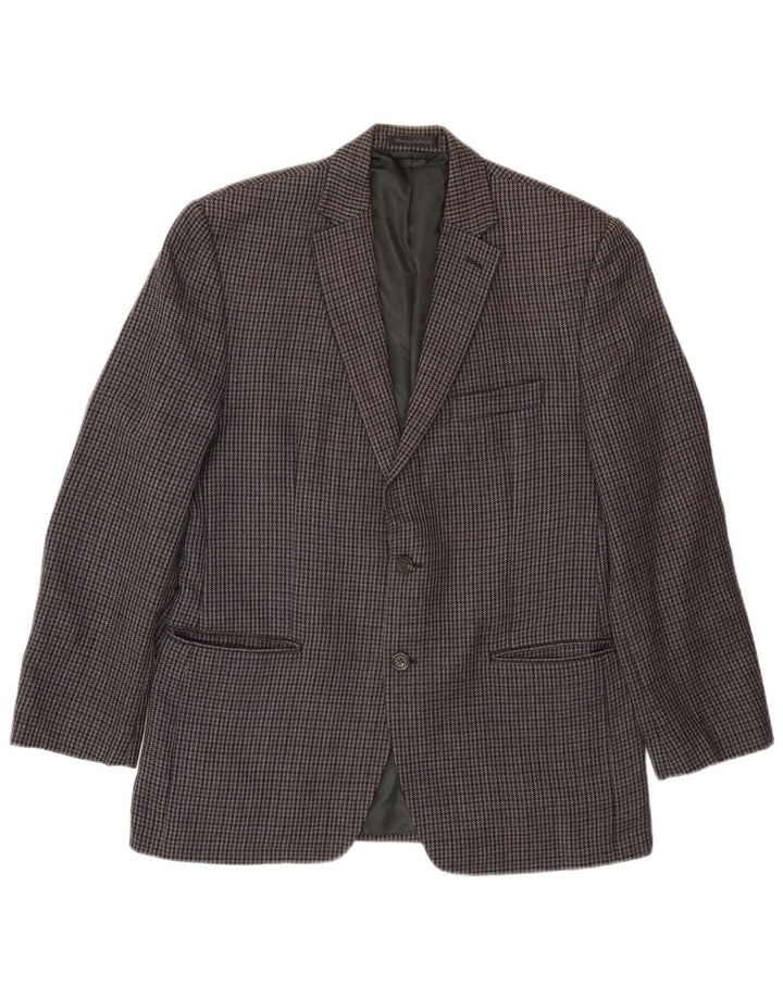 Giacca blazer a 2 bottoni da uomo Chaps UK 38 pied de poule grigio medio