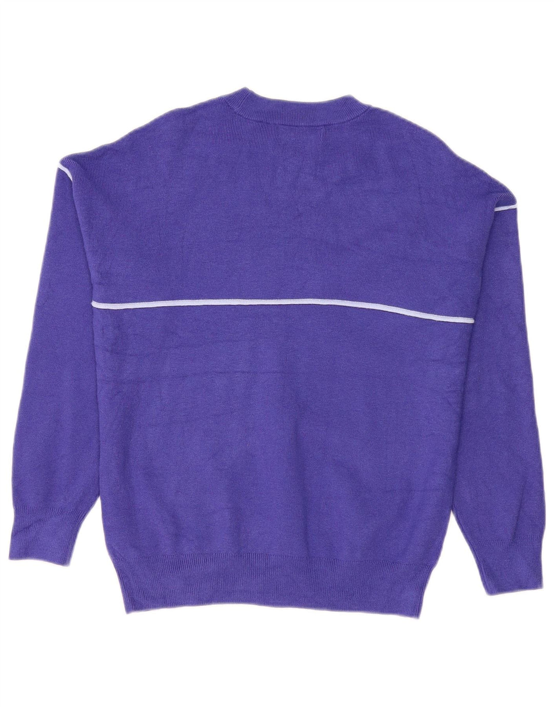 Maglione maglione girocollo da donna Marks & Spencer UK 14 Viscosa blu medio