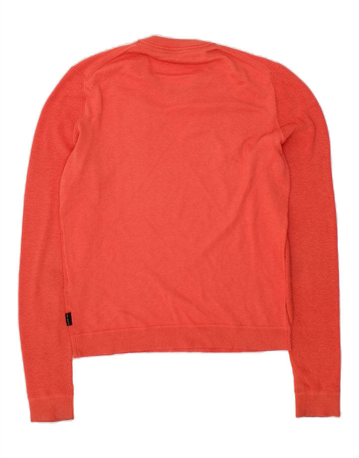 TED BAKER Womens Crew Neck Jumper Sweater Size 3 Medium Red Cotton Vintage Ted Baker and Second-Hand Ted Baker from Messina Hembry 