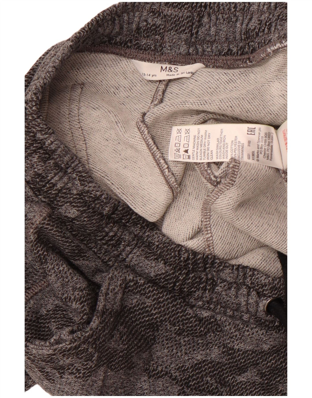MARKS & SPENCER Pantaloncini sportivi da bambino 13-14 anni in cotone mimetico grigio
