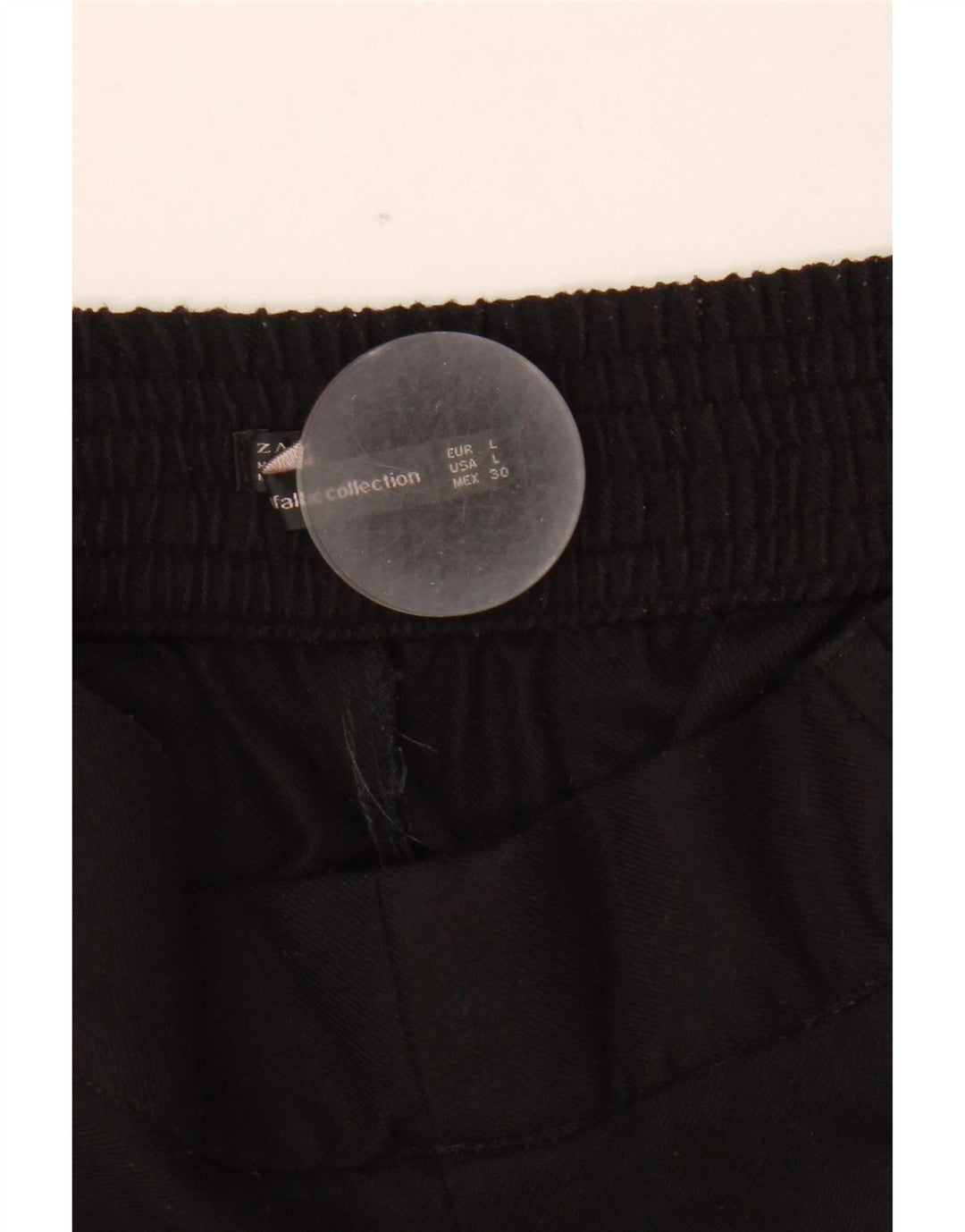 Pantaloni capri da donna Zara a gamba larga grandi W30 L20 neri