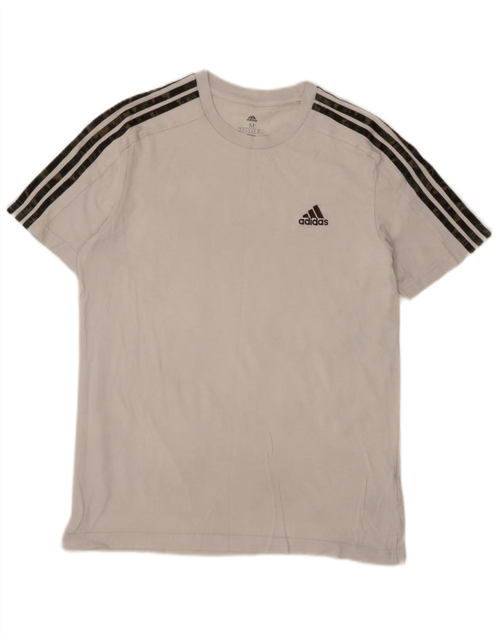 T-shirt da uomo Adidas Top in cotone bianco medio